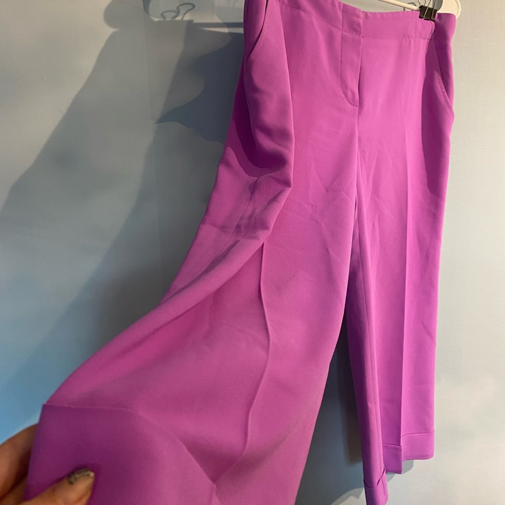 Pink Culottes Wide Leg Purple Pants by Trina Turk